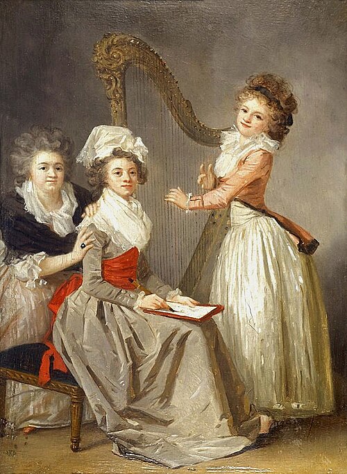 Portrait of Marie Ledoux and Her Daughters, 1787, Marguerite Gérard