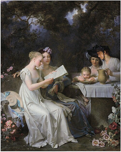 La lecture de la gazette, 1800, Marguerite Gérard