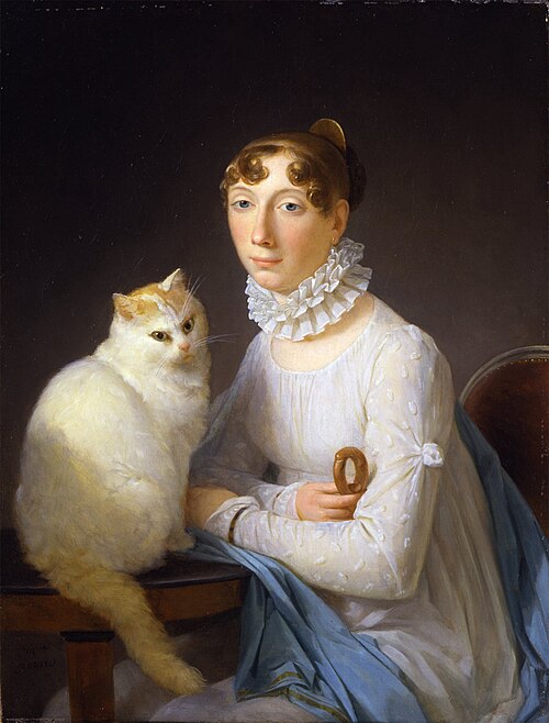 La dame avec son chat, 1837, Marguerite Gérard