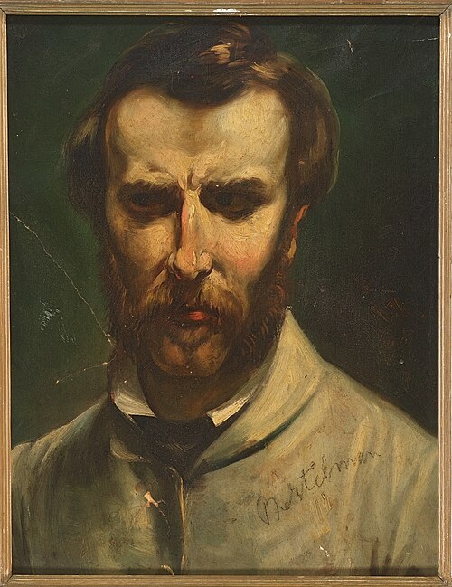 Zelfportret op 40-jarige leeftijd., 1875, Johannes Jacobus Bertelman