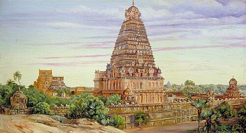 Temple of Tanjore, Southern India, 1878, Marianne North