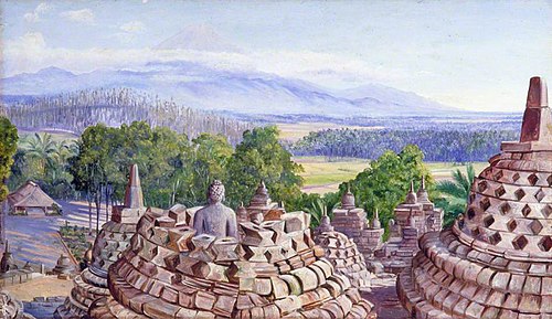 The Soembing Volcano, Java, 1876, Marianne North