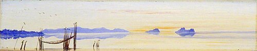 Mouth of the Kuching River, Sarawak, Borneo, 1876, Marianne North