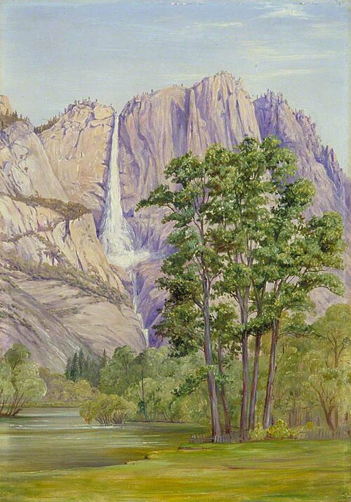 The Yosemite Waterfall, California, 1875, Marianne North