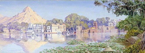 Another View at Pushkar, 1878, Marianne North