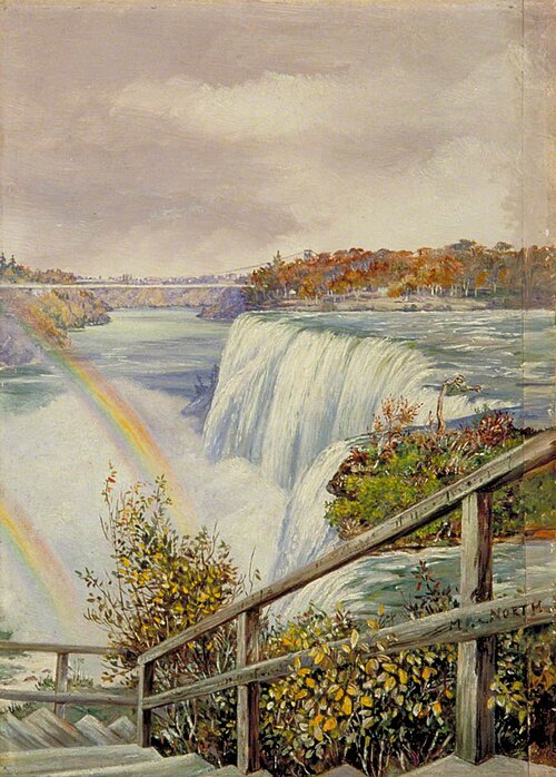 The American Fall from Pearl Island, Niagara, 1871, Marianne North