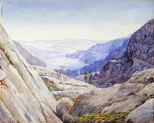View of Lake Donner, Sierra Nevada, 1875, Marianne North