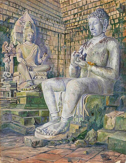 Statue of Buddha, 1876, Marianne North