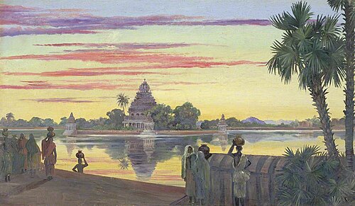 'The Tank, Madura, India', 1878, Marianne North
