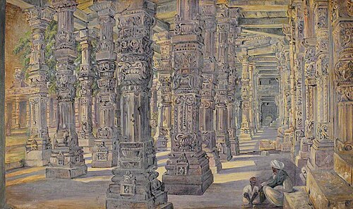 'The Temple. Kutub. Delhi. India. Novr. 1878', 1878, Marianne North