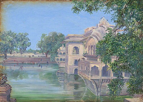 Palace of Deeg, Bhurtpore, India, 1878, Marianne North
