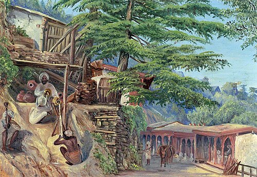 Drinking Fountain, Simla (Shimla), Himachal Pradesh, India, 1878, Marianne North