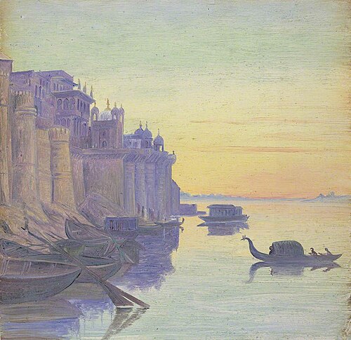 'Ramnuggar. Palace of the Maharajah of Benares. India. October 1878', 1878, Marianne North