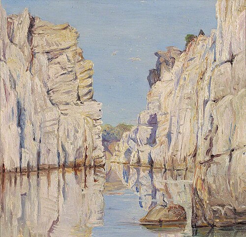 Marble Rocks, Jabalpur, Madhya Pradesh, India, 1878, Marianne North