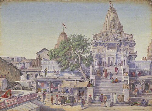 The Jagat Siromani Temple, Udaipur. 'Janr. 1879', 1879, Marianne North