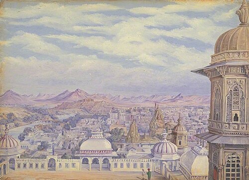 'From the Palace, Oodipore. Janr. 1879', 1879, Marianne North