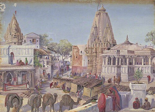 'Street in Oodipore. India', 1879, Marianne North