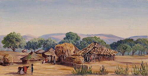 Farm near Karlee, India, , Marianne North