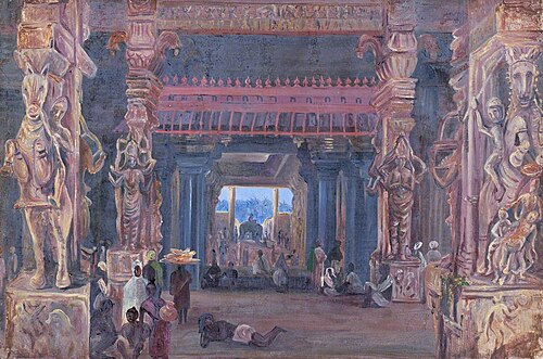 Entrance to the Mandapan, Madura, , Marianne North