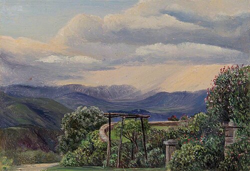 From Lady Ramsay's Garden, Binsur, Kumaon, India, , Marianne North
