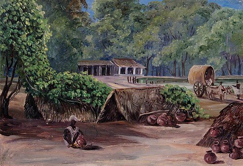 Native Huts near Tanpori, India, , Marianne North