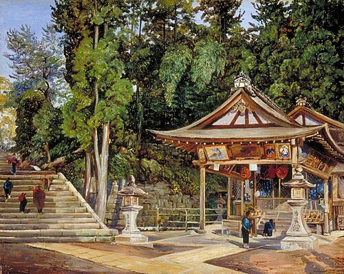 Small Temple of Maruyama at Kioto, Japan, 1876, Marianne North