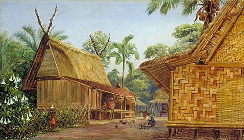 Mat Houses, Bandong, Java, 1876, Marianne North