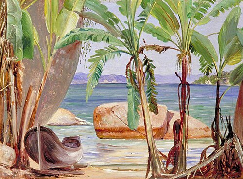 Bananas and Rocks at Paquita, Brazil, 1873, Marianne North