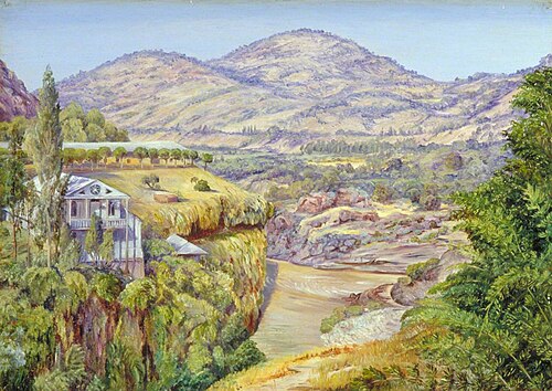Hot Baths of Cauquenas, Chili, 1873, Marianne North