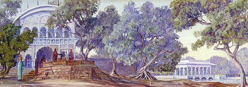 Palace of Deeg, Bhurtpore, India, 1878, Marianne North