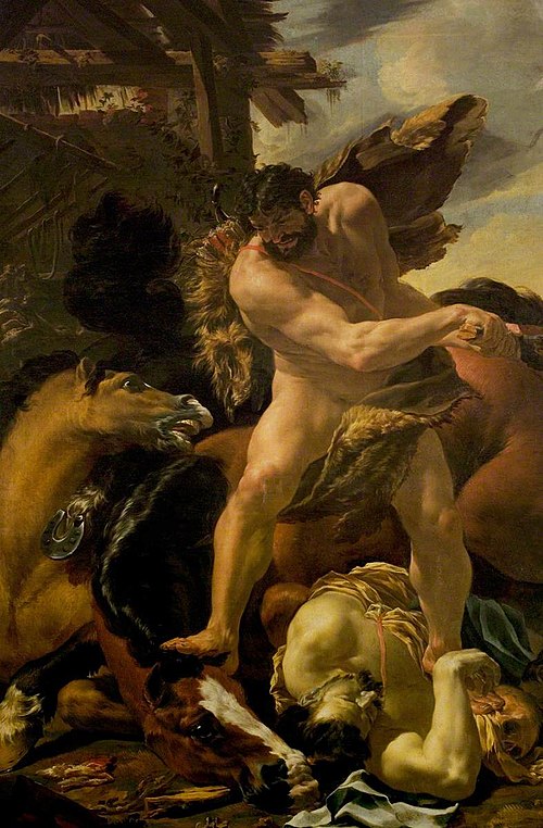 Hercules Vanquishing Diomedes, 1640, Charles Le Brun