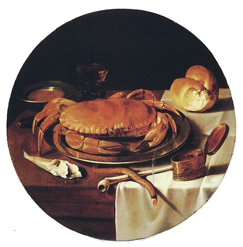 Still Life with Crab, 1623, Jan Olis