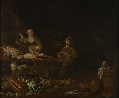 A kitchen, 1645, Jan Olis