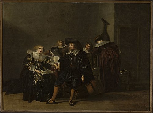Interior genre scene., 1630, Jan Olis