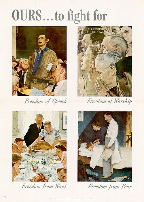 Les Quatre Libertés, 1971, Norman Rockwell