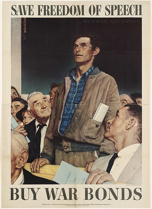 La Liberté de parole, 1943, Norman Rockwell