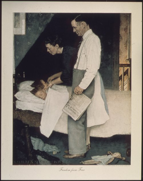 À l'abri de la peur, 1943, Norman Rockwell