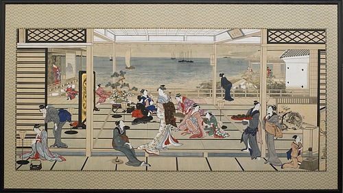 Moonlight Revelry at Dozo Sagami, 1800, Utamaro