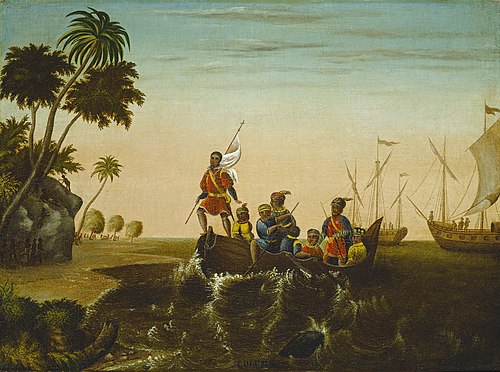 The Landing of Columbus, 1837, Edward Hicks