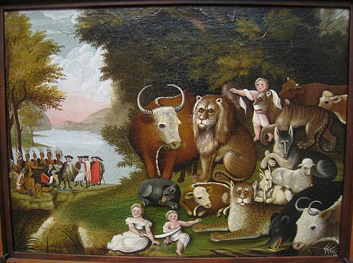 The Peaceable Kingdom (WAM), 1833, Edward Hicks