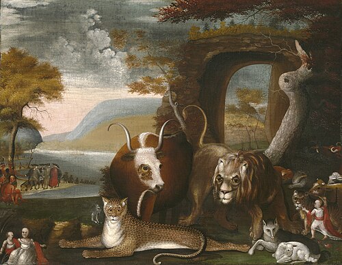 The Peaceable Kingdom and Penn’s Treaty, 1845, Edward Hicks