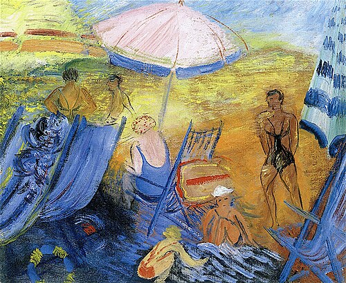 Beach, 1934, Sigrid Hjertén