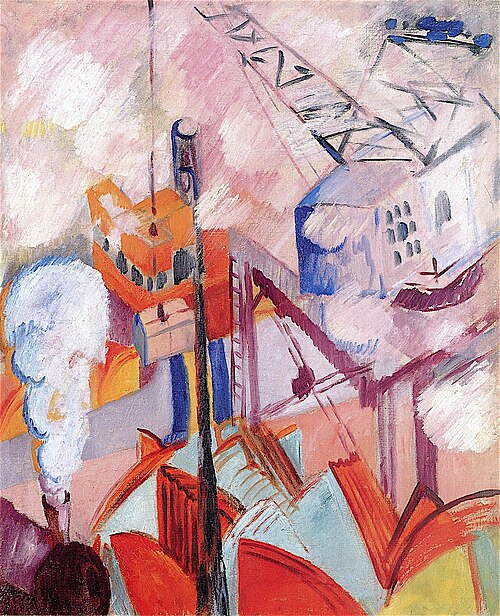 Hamnbild, 1914, Sigrid Hjertén