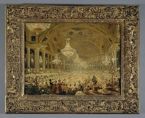 Le Banquet des dames dans la salle de spectacle des Tuileries (bals de 1835), 1835, Eugène Viollet-le-Duc