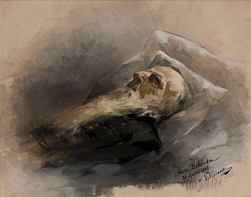 Bohdan Zaleski on His Deathbed, , Anna Bilińska-Bohdanowicz