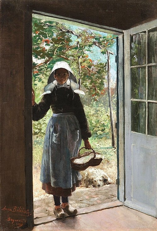 Bretonne au seuil d'une maison., 1889, Anna Bilińska-Bohdanowicz