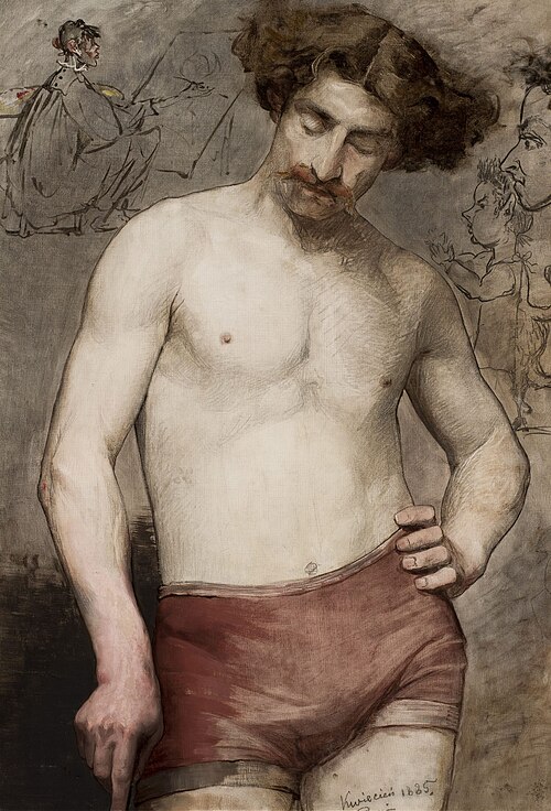 Étude d'un homme à demi nu., 1885, Anna Bilińska-Bohdanowicz
