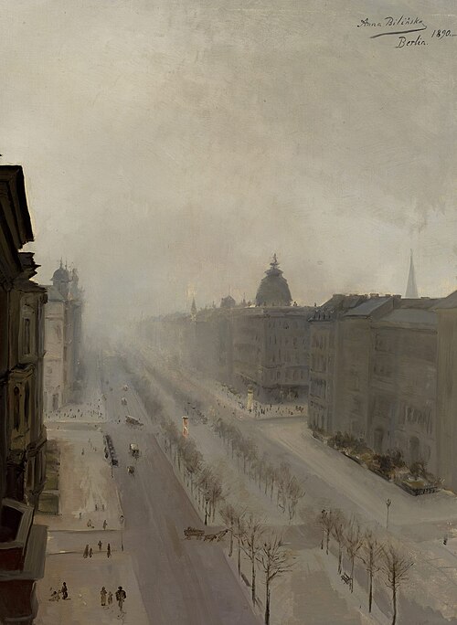 L'avenue Unter den Linden à Berlin., 1890, Anna Bilińska-Bohdanowicz