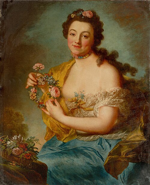 Selbstbildnis als Flora., , Anna Dorothea Therbusch