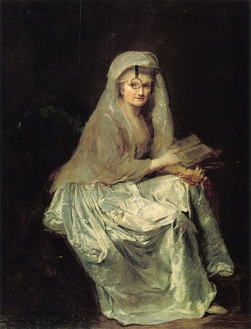 Portrait de l'artiste avec monocle, 1776, Anna Dorothea Therbusch
